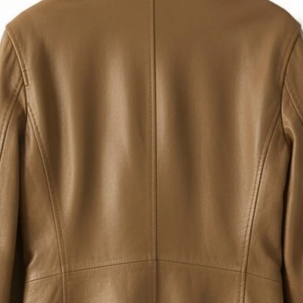 Vintage‑Era JACOB Caramel 100% Leather Jacket – L - NWT - Picture 2 of 10